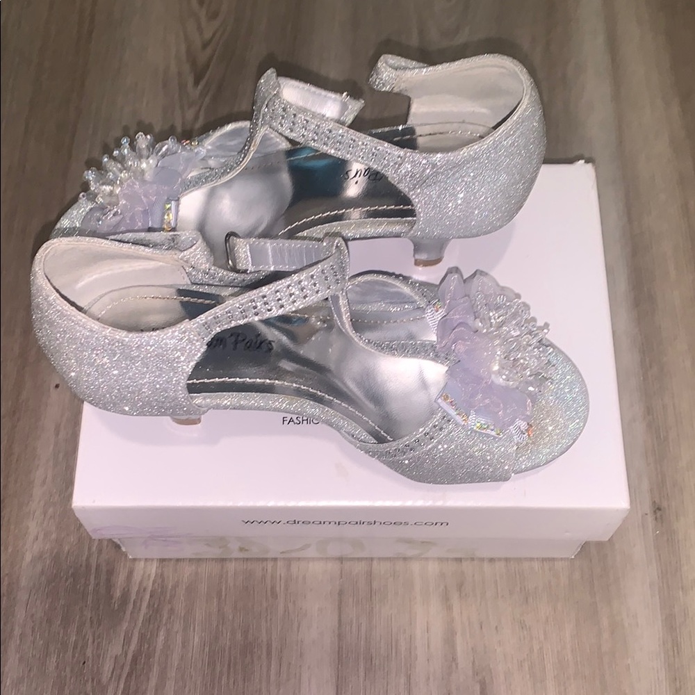 Dream Pairs Silver Glitter Kids Shoes